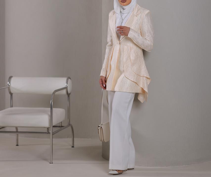 Side Ruffled Blazer 2