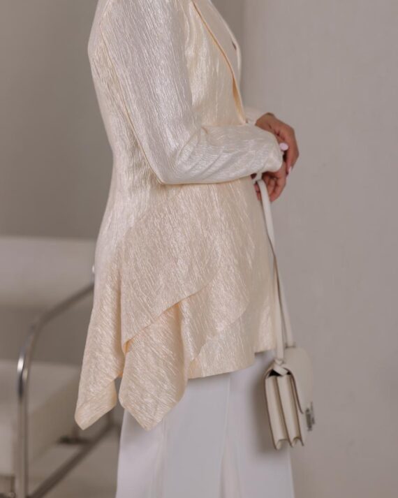 Side Ruffled Blazer 2