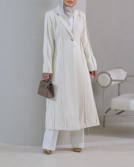 Cream Long Blazer