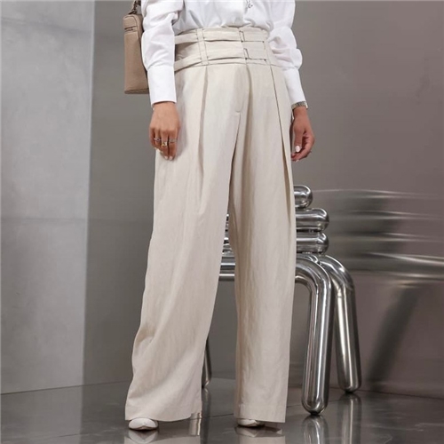 Double Belted High Waist Trousers