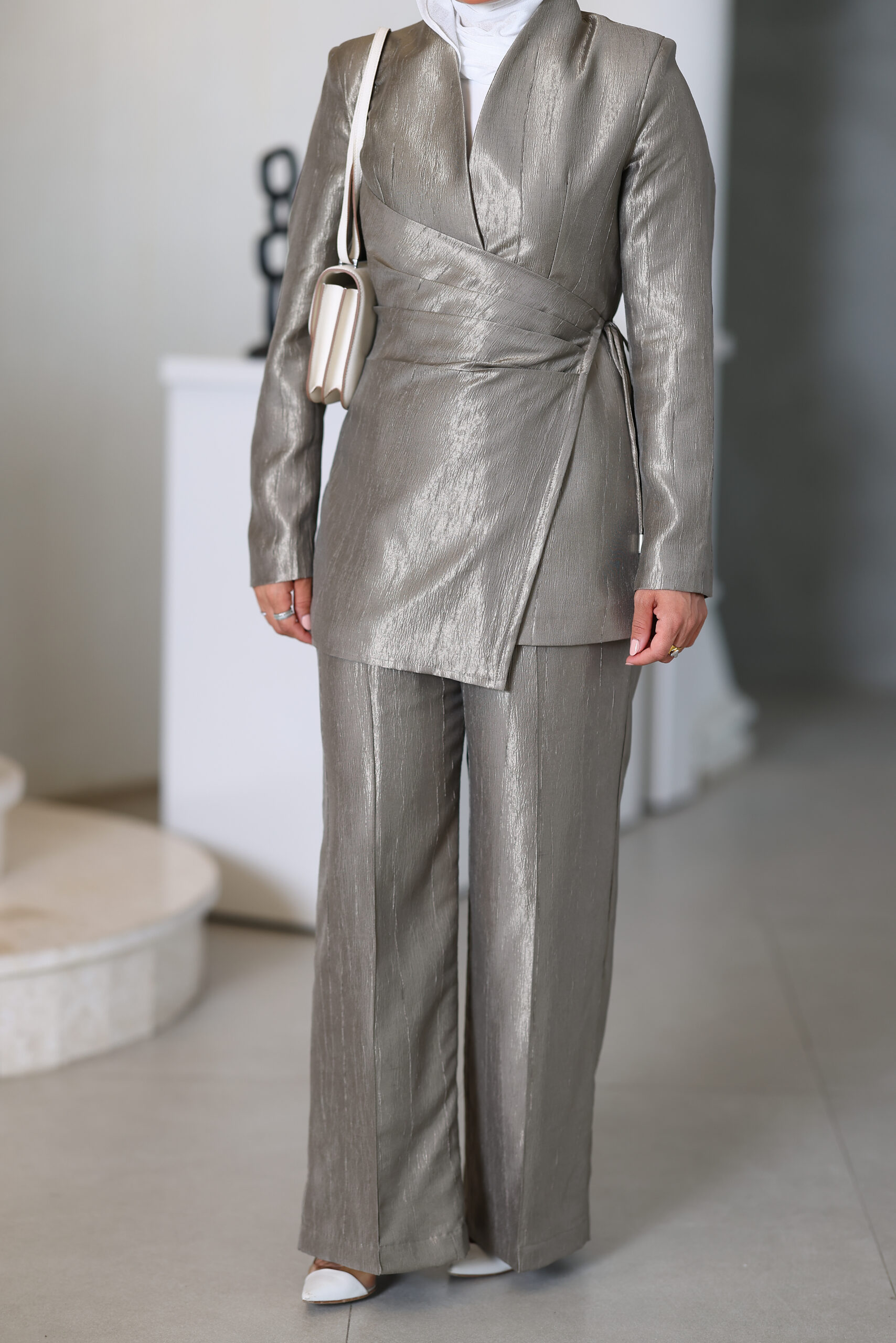 Metallic Wrap Belt Set