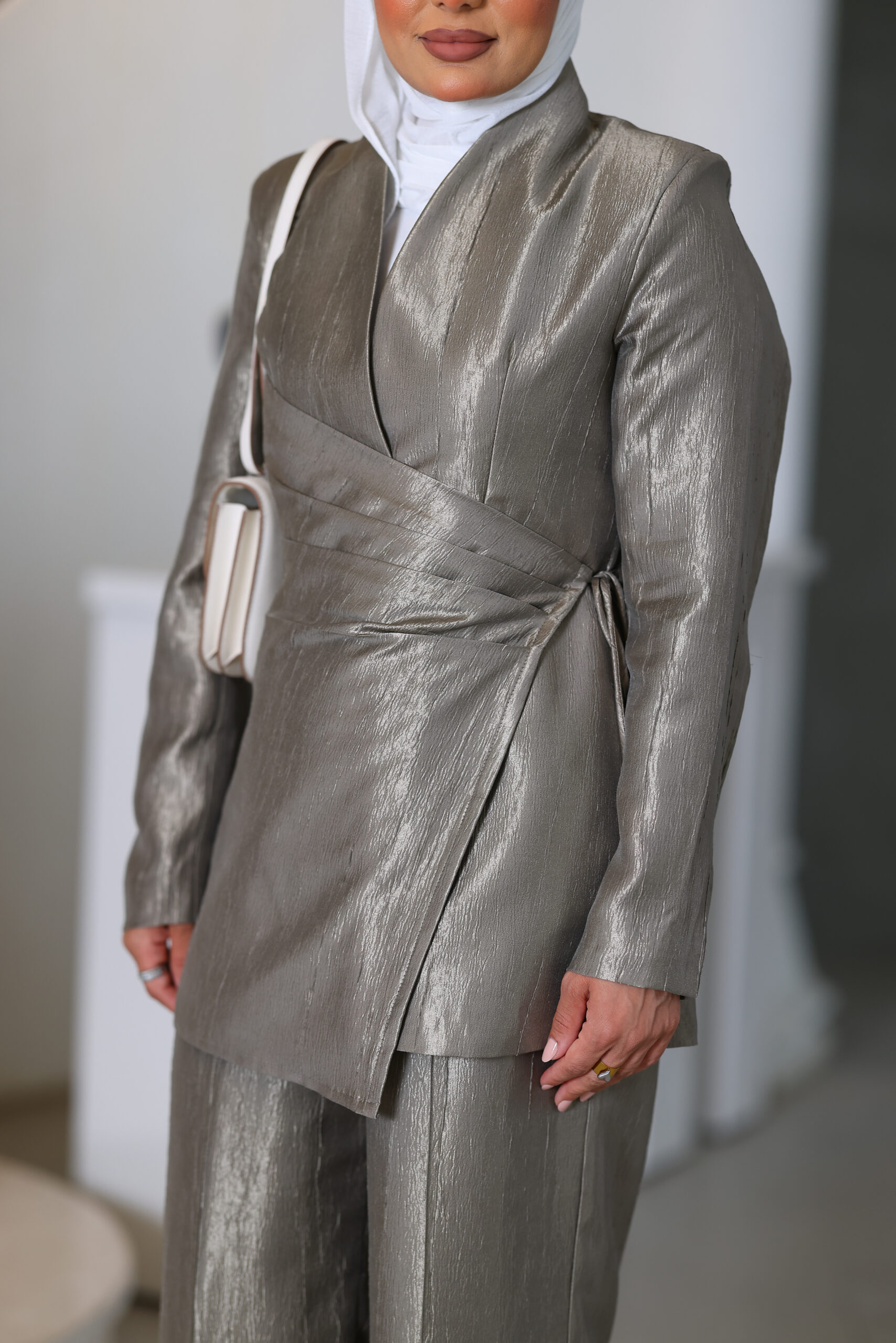 Metallic Wrap Belt Set