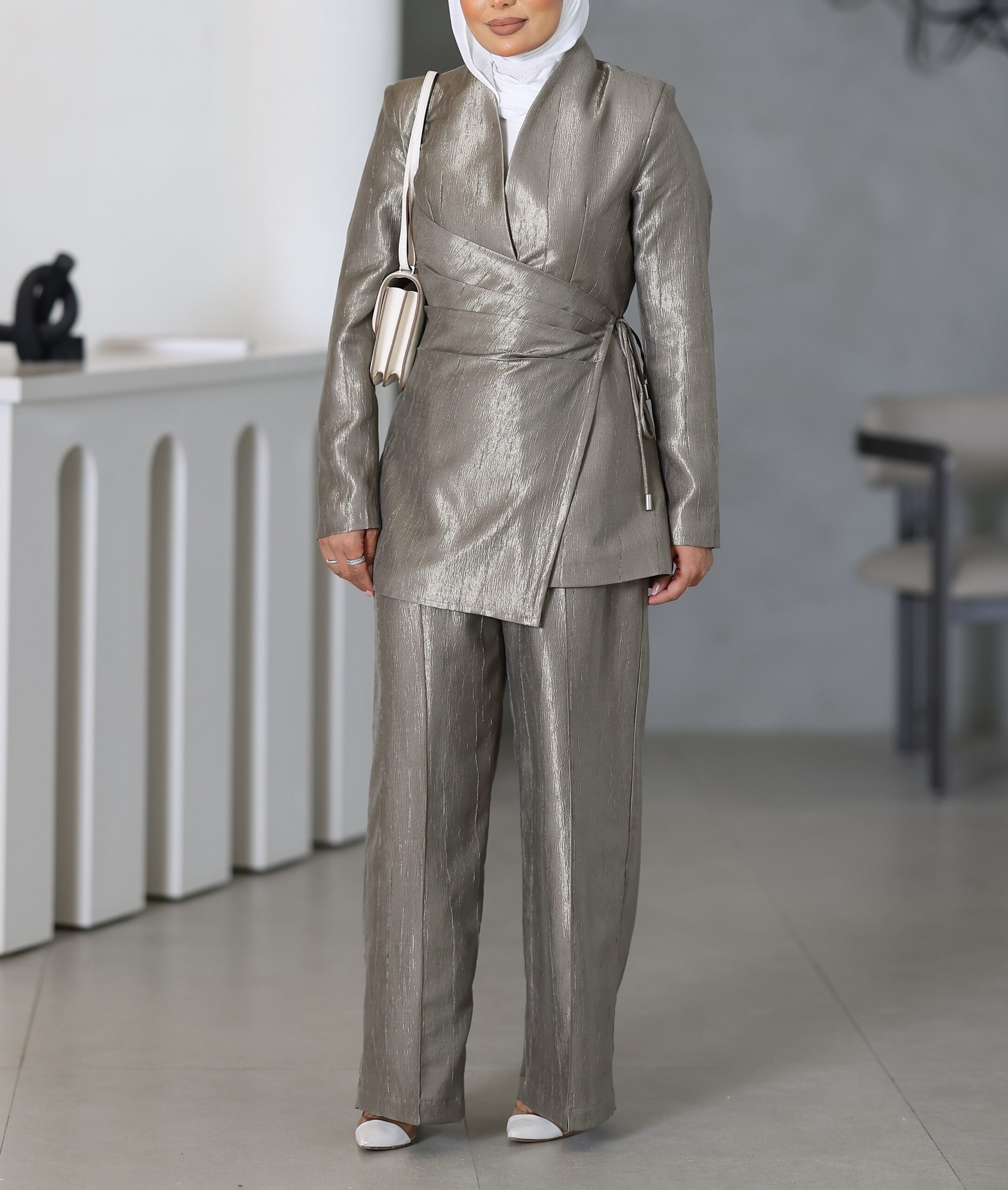 Metallic Wrap Belt Set