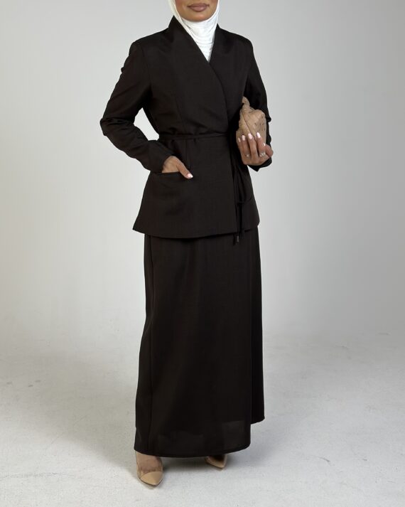 Blazer & Skirt Set 1 (Dark Brown)