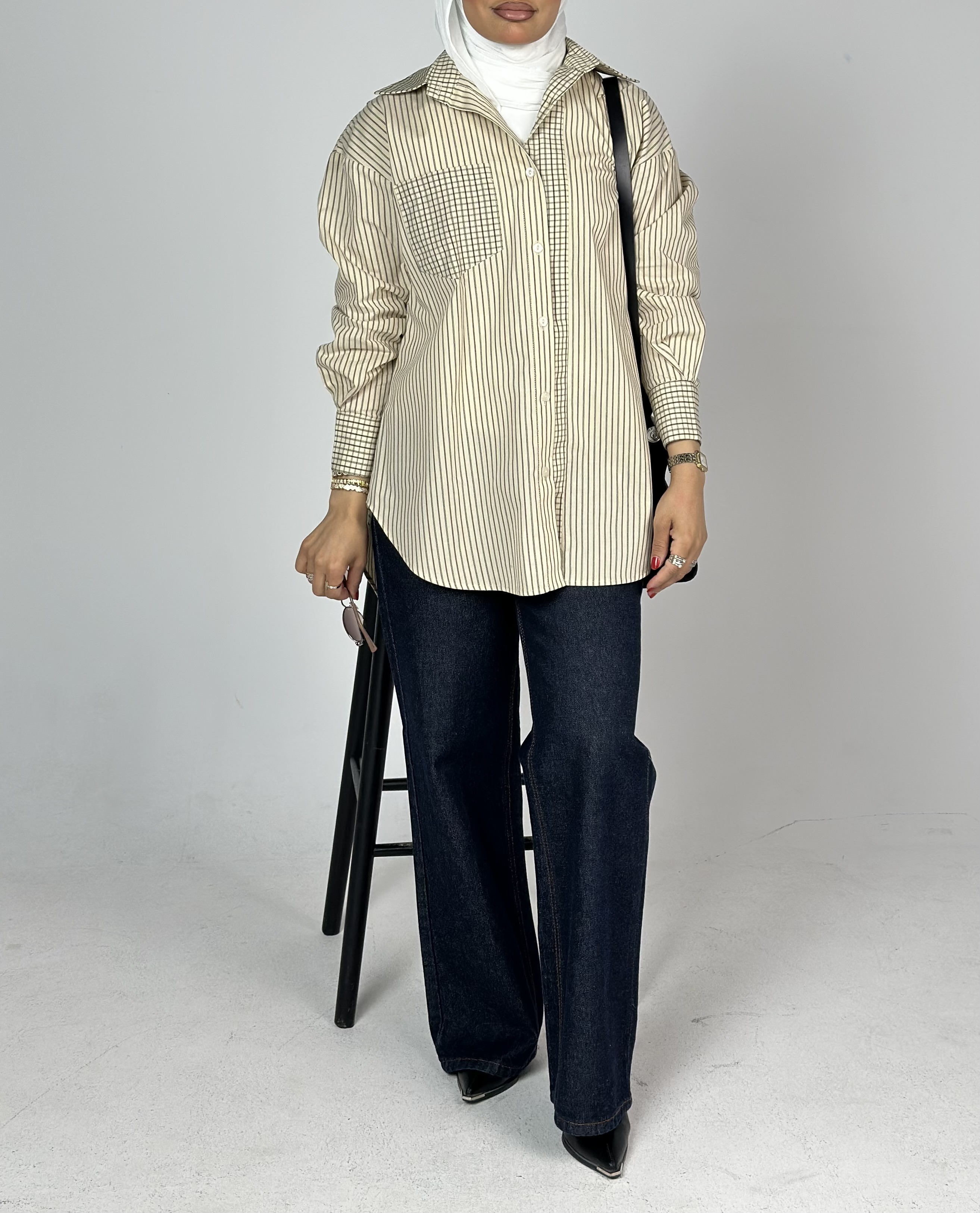 Mocha Stripped Shirt