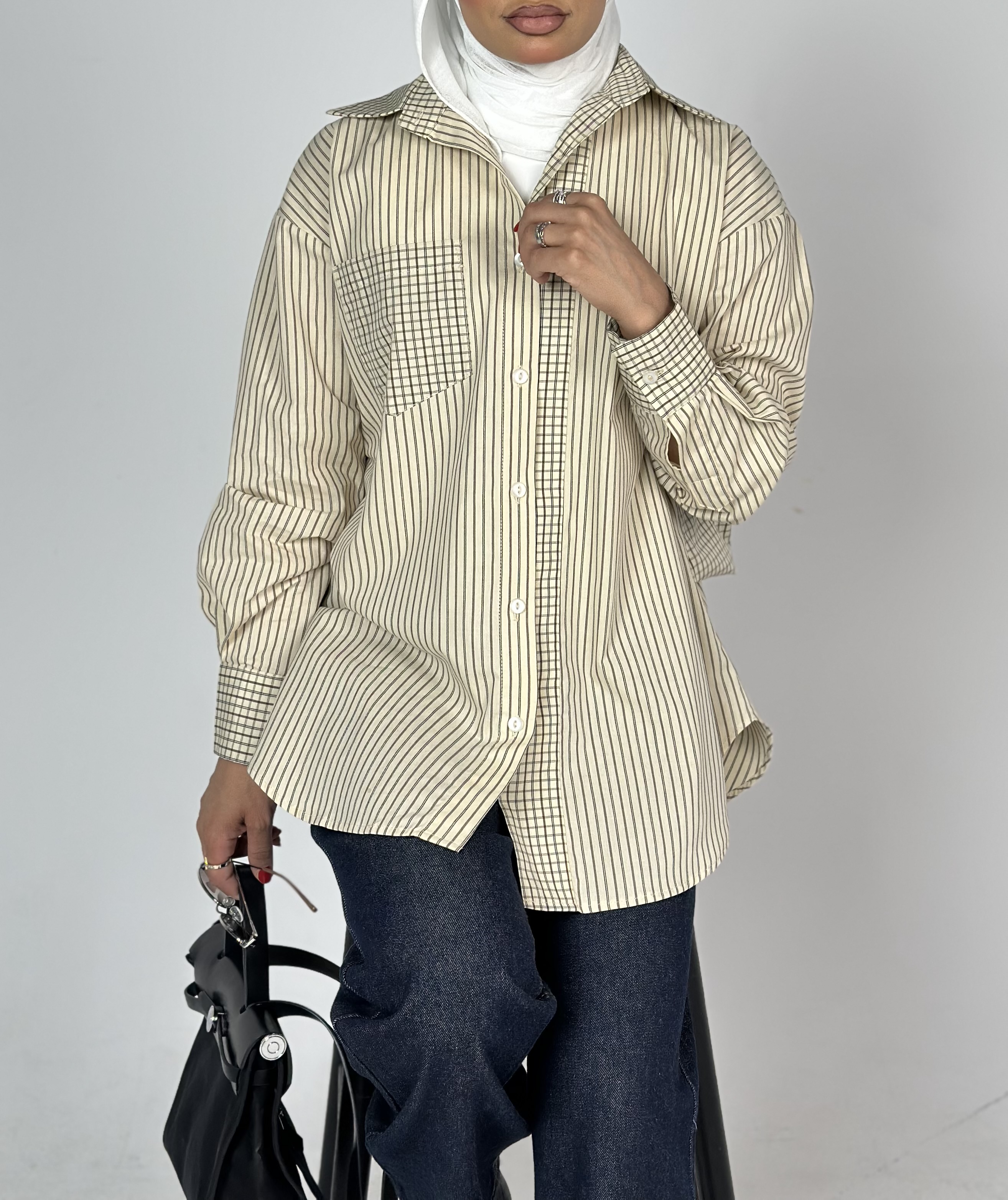 Mocha Stripped Shirt