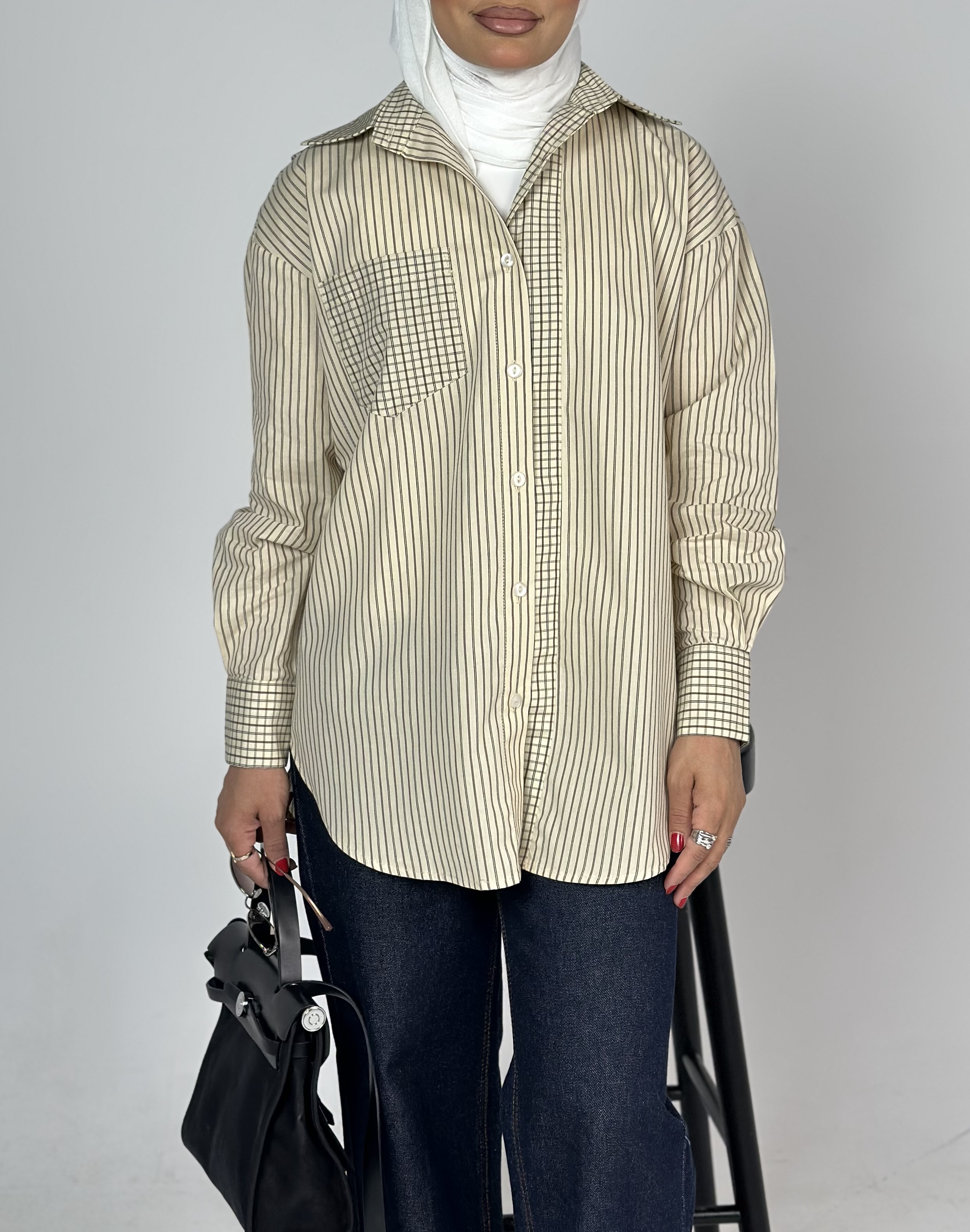Mocha Stripped Shirt