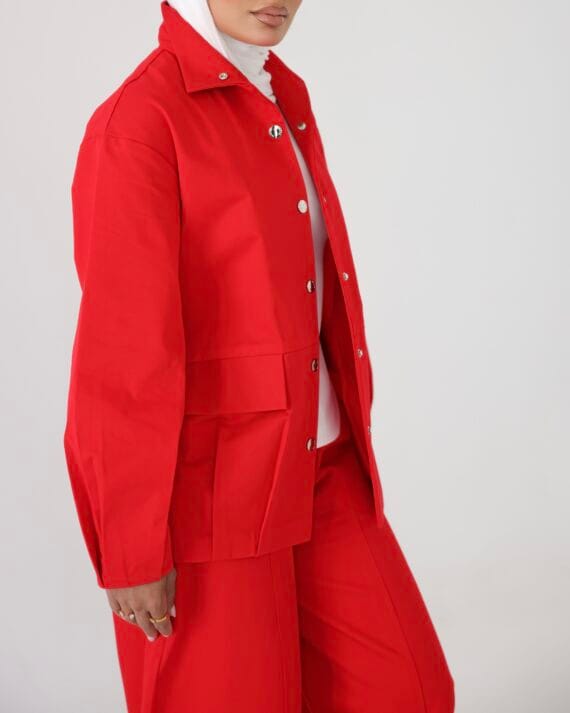 Cherry Buttoned Set